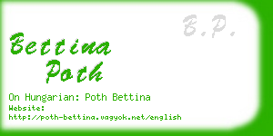 bettina poth business card